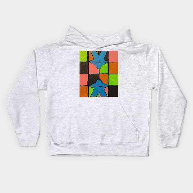 Stained Glass Meep Kids Hoodie by Zenanigans